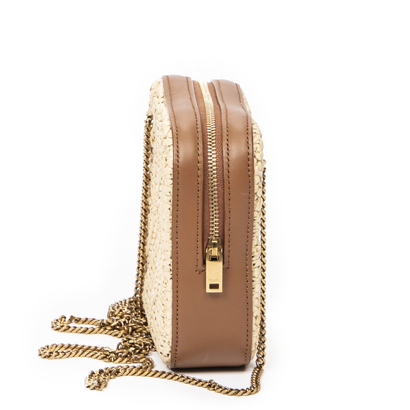 Yves Saint Laurent Jamie Mini Cube Raffia Crossbody - Picture 5 of 8